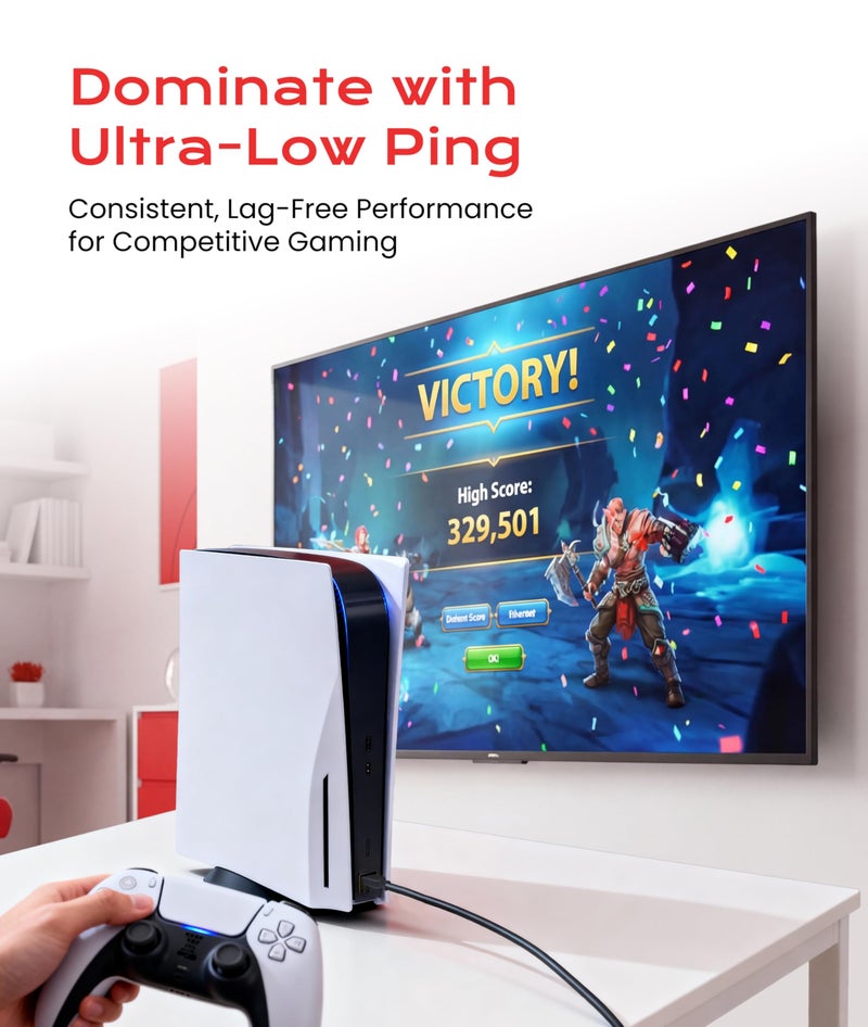 LINKUP Cat 8 Ethernet Cable | Long Internet Cord | High Speed LAN Connection | RJ45 connectors | Use with Cat 5/ Cat 6/ Cat 7 | Optimal for Gaming - Image 3